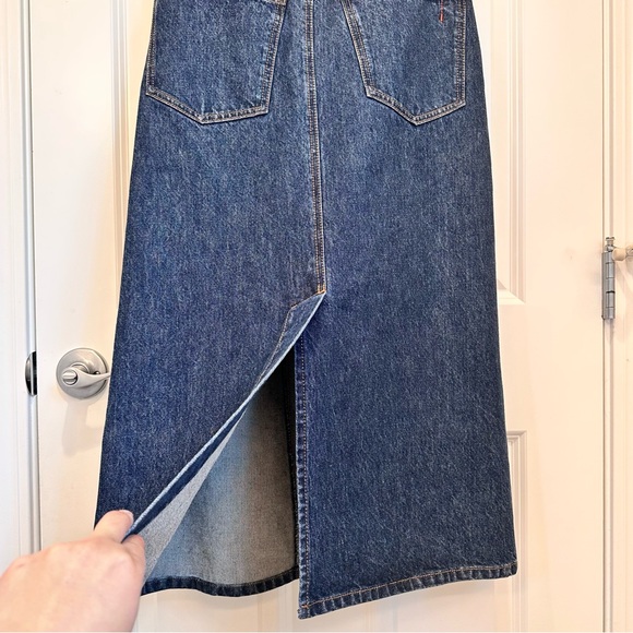 NWT Sportmax Label-cut Denim Maxi Skirt Size: Small US4 Fall/Winter/Spring - Picture 14 of 14